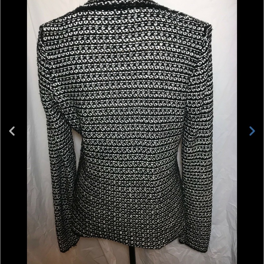 After the Rain Black White Cardigan Sweater Medium - Picture 3 of 6